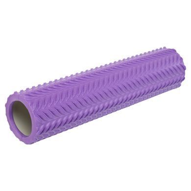 Роллер массажный цилиндр (ролик мфр) 45см Grid Line Roller Zelart FI-9387 цвет голубой