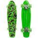 Пенни борд Penny Board круизер пластиковый со светящимися колесами 22" FISH SK-881-12 оливковый