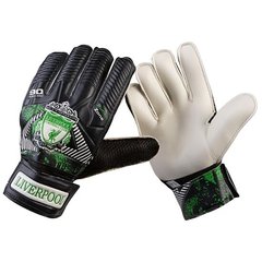Вратарские перчатки (футбольные) с защитой пальцев Latex Foam INTER LIVERPOOL зеленые GGLF-LV, 8