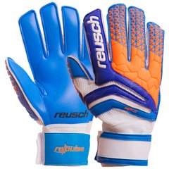 Перчатки вратарские с защитными вставками на пальцы REUSCH бело-синие FB-915, 10