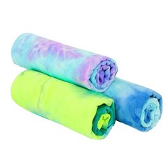 Йога полотенце (коврик для йоги) KINDFOLK FI-8370, Сиреневый-голубой