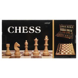 Шахматы настольная игра деревянные Xinliye W5206 размер 32x32х2,5 см