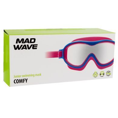 Очки-маска для плавания детские MadWave Comfy M047101 цвет голубой