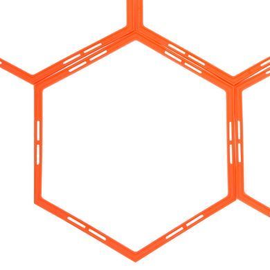 Сітка тренувальна Гексагональна для розвитку координації 1 штука Agility Grid Zelart C-1412 колір помаранчевий