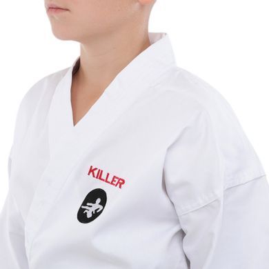 Кимоно для карате куртка штаны и пояс KILLER CO-7973 размер 0 (рост 130)
