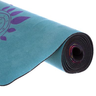 Коврик Yoga mat каучуковый двухслойный 3мм Record FI-5662-53, Зелёный
