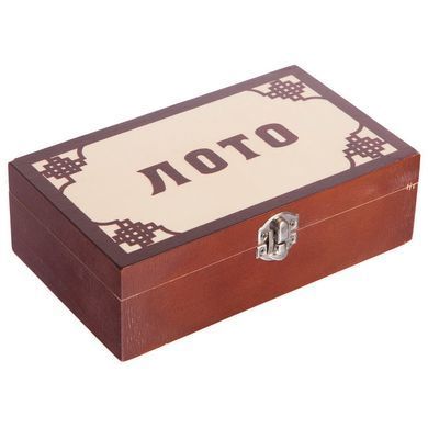 Лото настольная игра в стильной сувенирной шкатулке под дерево Zelart W9902 цвет бордовый