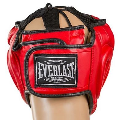 Шлем боксерский закрытый с маской красный EVERLAST EV-5010