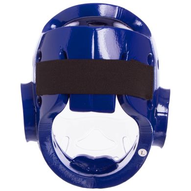 Шлем для тхэквондо с пластиковой маской синий BO-5490, L