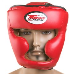 Боксерский шлем закрытый красный Flex TWINS TW475