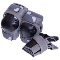Защита для роликов детская (наколенники налокотники перчатки) HYPRO SK-6968, Серый S (3-7 лет)