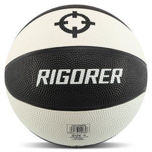 М'яч баскетбольний гумовий дитячий RIGORER Z322130086 колір білий-чорний