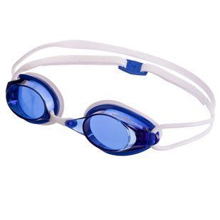Окуляри для плавання стартові MadWave STREAMLINE M045701 колір синій-білий