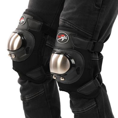 Комплект мотозащиты наколенники и налокотники PRO-BIKER M-9334 черный-желтый