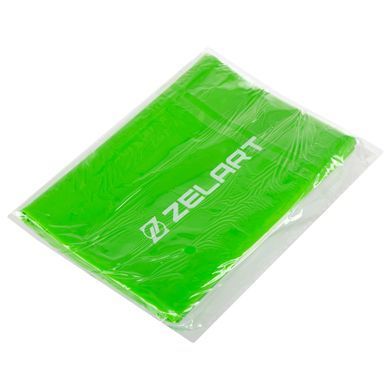 Лента эластичная для фитнеса и йоги Zelart FI-5365-4 цвет салатовый