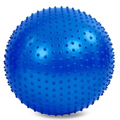 Мяч для фитнеса (фитбол) массажный 55см Zelart FI-1986-55, Синий