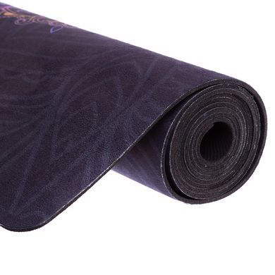 Мат для йоги каучуковый двухслойный 3мм Record FI-5662-51, Черный