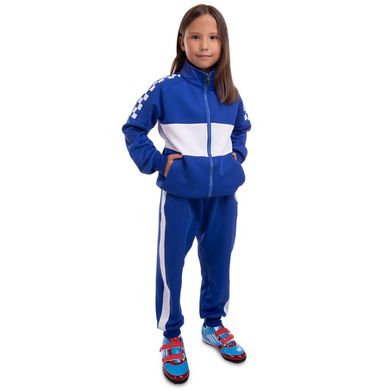 Футбольный тренировочный спортивный костюм детский LD-6629T, рост 120-125 Сине-белый