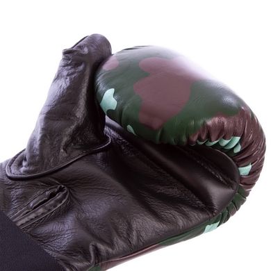 Перчатки снарядные кожаные TWINS камуфляж зеленый FTBGL-1F