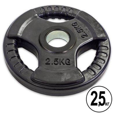 Блины (диски) 2,5 кг обрезиненные с тройным хватом d-52мм TA-8122- 2,5