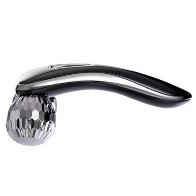 Масажер роликовий для обличчя та тіла 3D ліфтинг ручний 2 кульки Zelart 3D Massager CX-301 чорний-сірий
