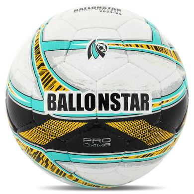 Мяч футбольный BALLONSTAR FB-4403 цвет белый-салатовый