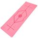 Коврик для йоги с разметкой Йогамат PU 5мм Record FI-8307, Розовый