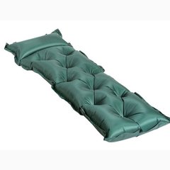 Коврик каремат надувной с подушкой 1 камера 181х60х2.5см G05, Зелёный