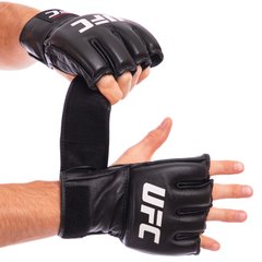Перчатки для MMA кожаные черные UFC Pro UHK-69910, L