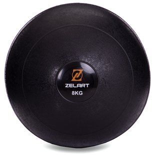 Слэмбол мяч набивной для кроссфита и фитнеса Slam Ball Zelart FI-2672-8 8кг черный