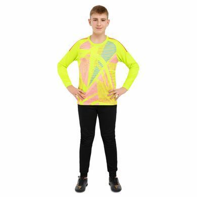 Форма воротарська дитяча светр та штани Zelart B02 розмір 24, зріст 130-140 колір жовтий