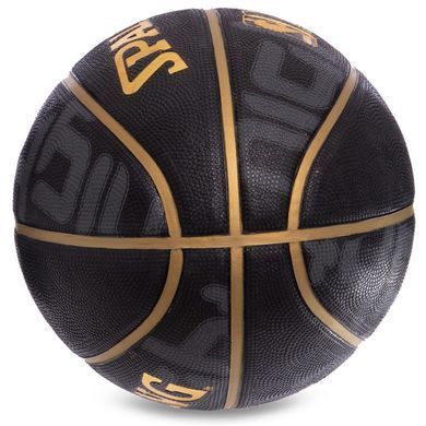 Мяч баскетбольный SPALDING NBA PLATINIUM 74634Z размер 7 черный-желтый