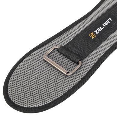 Пояс атлетический текстильный Zelart FI-2634-105 спинка-17см длина-105см серый