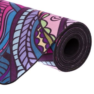 Йога коврик двухслойный каучуковый 3мм Record FI-5662-50, Фиолетовый