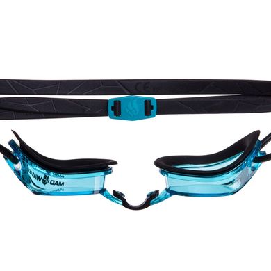 Очки для плавания стартовые MadWave STREAMLINE M045701, Черно-голубой