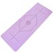 Коврик для йоги с разметкой Йогамат PU 5мм Record FI-8307, Светло-фиолетовый