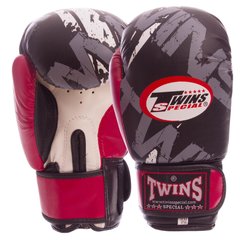 Боксерские перчатки PVC на липучке TWINS TW-2206 красные, 8 унций