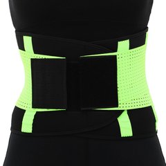 Пояс корсетный для спорта Экстрим Пауэр Белт (extreme power belt) FIT NOW BC-3456 размер S (93x24см) цвет салатовый