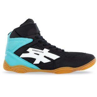 Борцівки взуття для боротьби Wrestling DIFENO W-4010-4 розмір 40 колір чорний-м'ятний