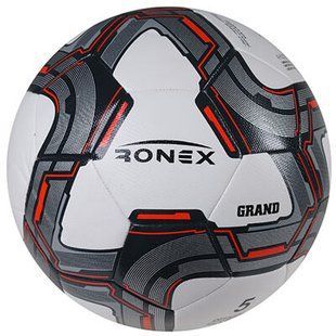 М'яч футбольний гібридний Ronex Grand, сірий. Знижки. RHG202309