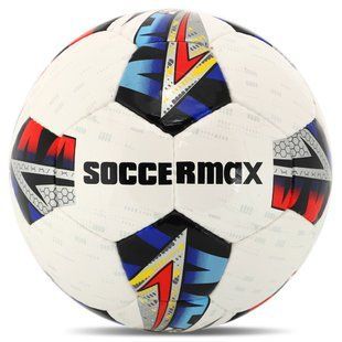 М'яч футбольний SOCCERMAX FB-4424 колір білий-червоний