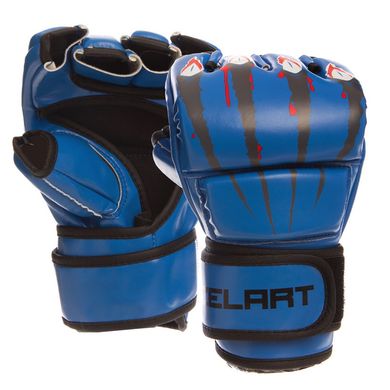 Рукавички мма рукавички для єдиноборств PU ZELART сині BO-1394, L