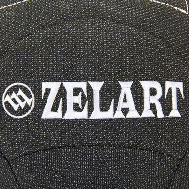 М'яч набивний медичний для кросфіту в кевларовій оболонці WALL BALL Zelart FI-7224-8 8кг чорний