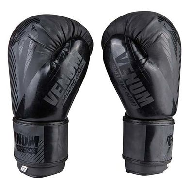 Боксерские перчатки Venum матовый DX черные VM2955, 12 унций