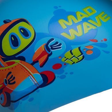 Шапочка для плавання силіконова юніорська MadWave Junior MAD BOT M057915 колір зелений
