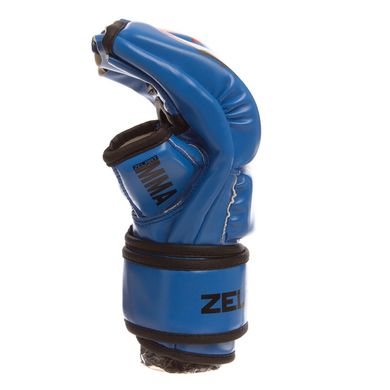Перчатки мма перчатки для единоборств PU ZELART синие BO-1394, L