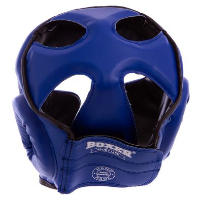 Шлем боксерский синий закрытый кожвинил BOXER 2036