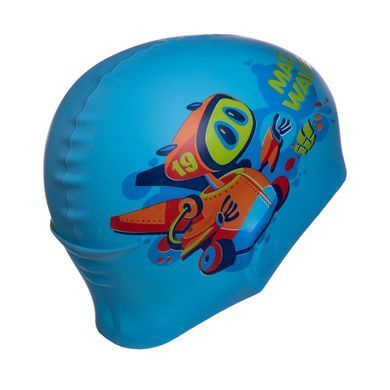 Шапочка для плавання силіконова юніорська MadWave Junior MAD BOT M057915 колір зелений