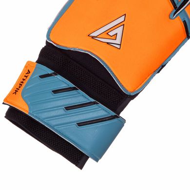 Перчатки футбольные (вратарские) детские с защитой пальцев оранжевые ATHPIK FB-9277B, 5