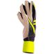 Перчатки для футбола с защитными вставками на пальцы черно-салатовые FB-900, 9